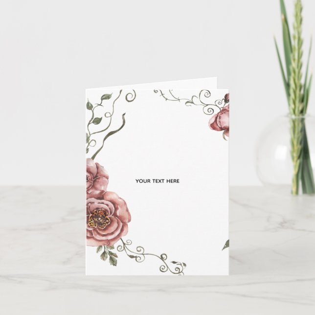 Create Your Own floral  Card (Front)