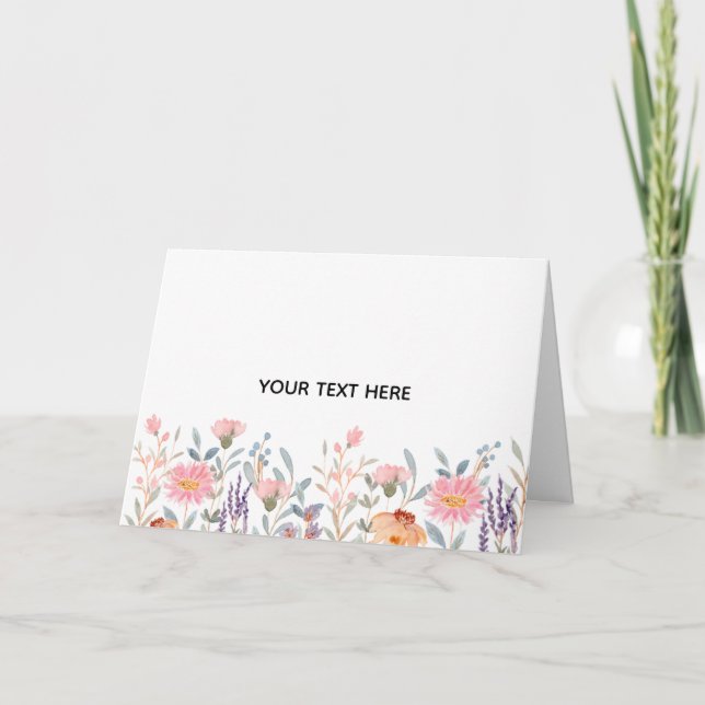 Create Your Own Floral  Card (Front)
