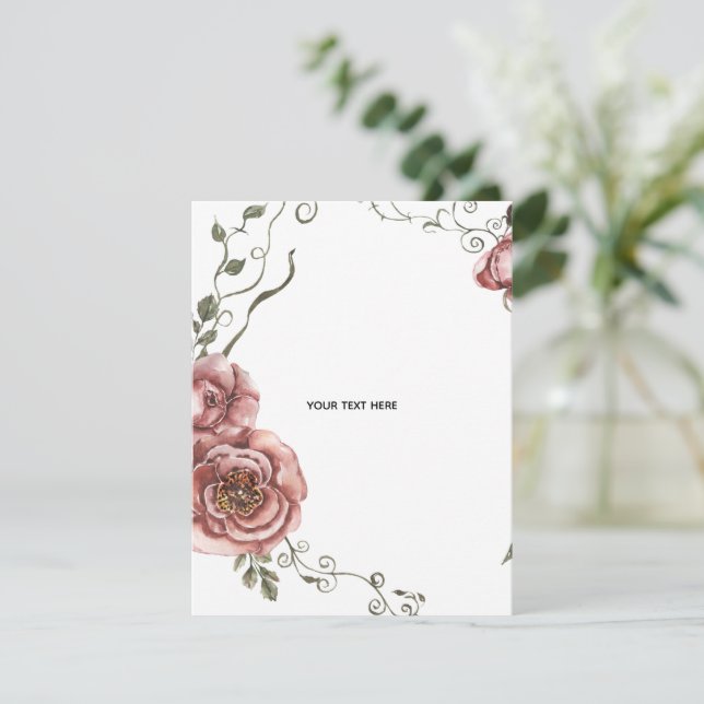 Create Your Own floral  Card (Standing Front)