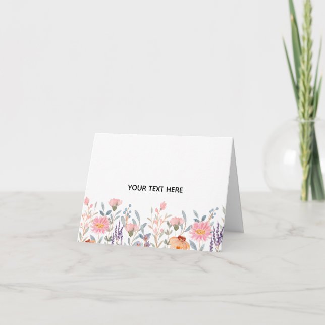 Create Your Own Floral  Card (Front)