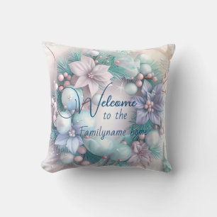 Create Your Own Floral Christmas Wreath Pastel Cushion