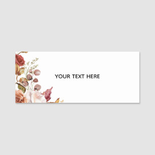 Create Your Own Floral Classic Name Tag