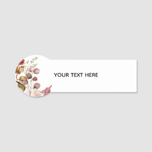 Create Your Own Floral Classic Name Tag