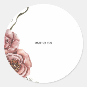 Create Your Own floral Classic Round Sticker