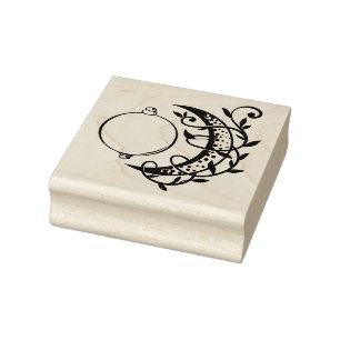 Create Your Own Floral Crescent Moon Star Lamp Rubber Stamp