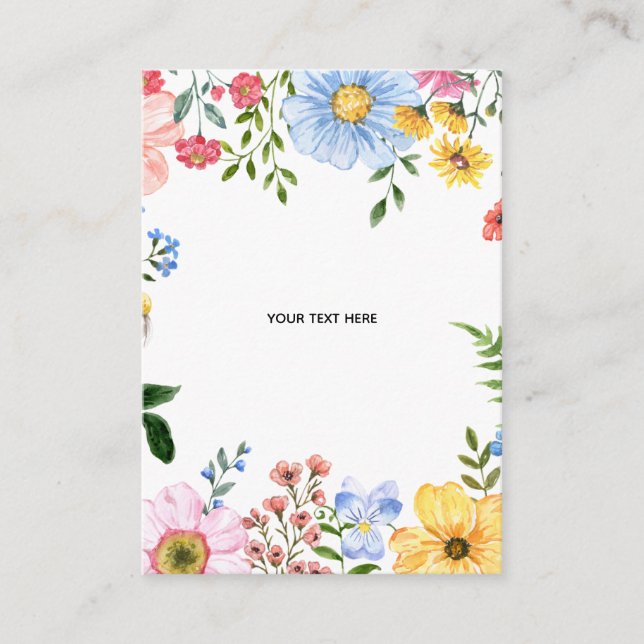 Create Your Own floral Enclosure Card (Front)