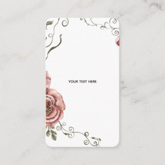 Create Your Own floral Enclosure Card