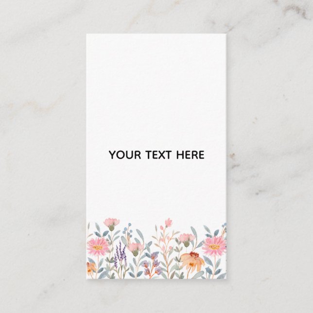 Create Your Own Floral  Enclosure Card (Front)