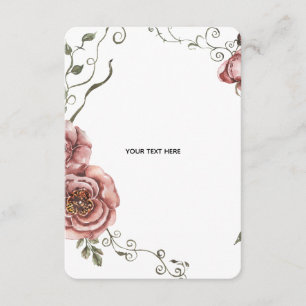 Create Your Own floral Enclosure Card