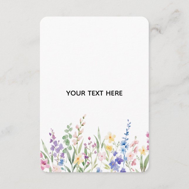 Create Your Own Floral Enclosure Card (Front)