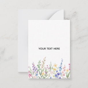 Create Your Own Floral Flat Note Card