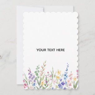 Create Your Own Floral Flat Thank You Card