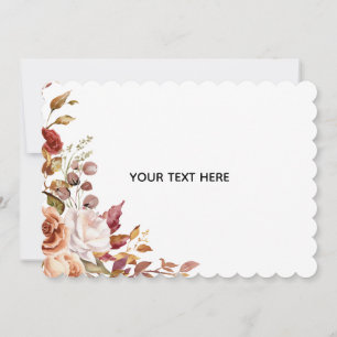 Create Your Own Floral Flat Thank You Card