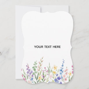 Create Your Own Floral Flat Thank You Card
