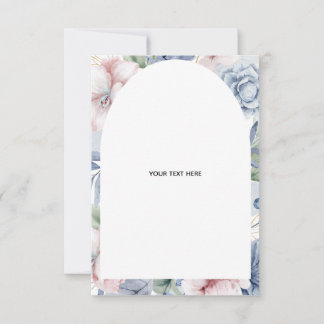 Create Your Own floral Folded Thank You Card