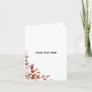Create Your Own Floral Folded Thank You Card