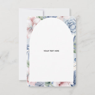 Create Your Own floral Folded Thank You Card