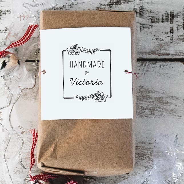 Create Your Own Floral Handmade  Rubber Stamp (Creator Uploaded)