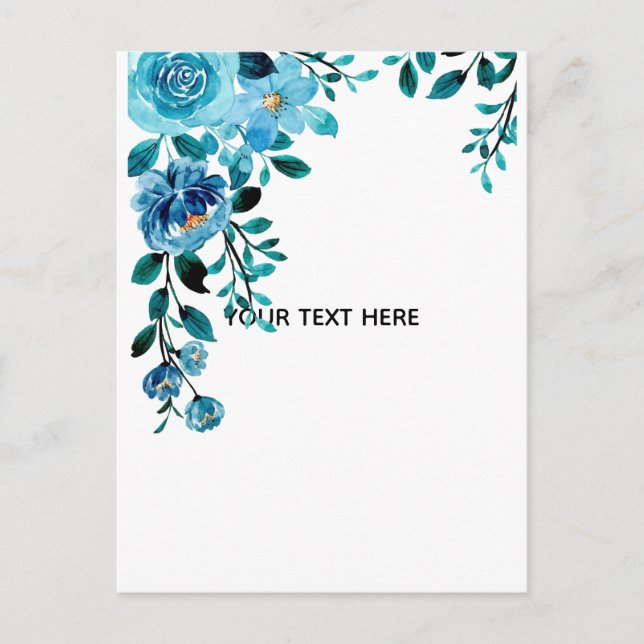 Create Your Own Floral Holiday Postcard (Front)