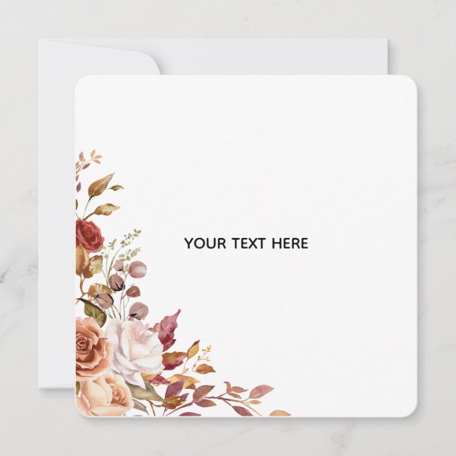 Create Your Own Floral Invitation (Front)