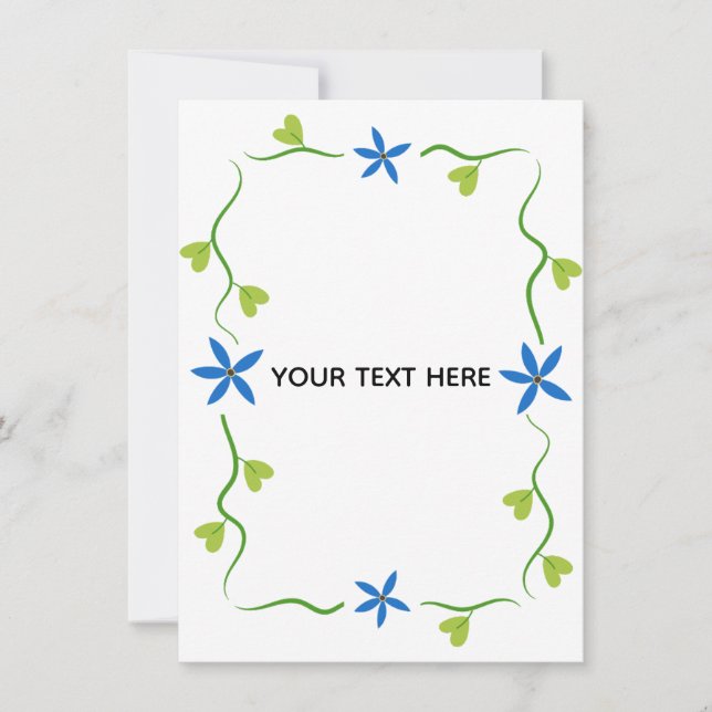Create Your Own Floral  Invitation (Front)