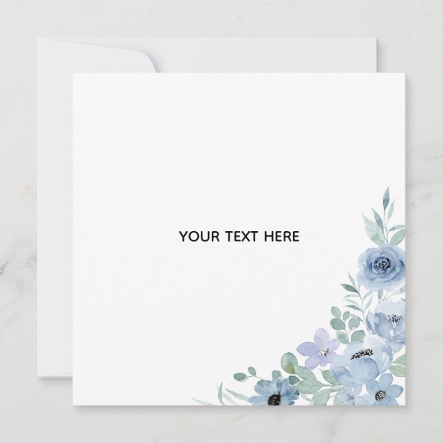 Create Your Own Floral  Invitation (Front)