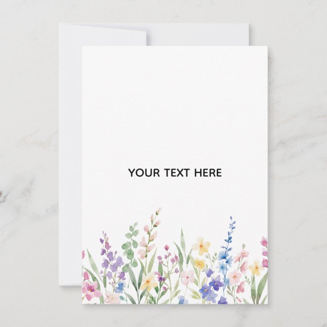 Create Your Own Floral Invitation (Front)