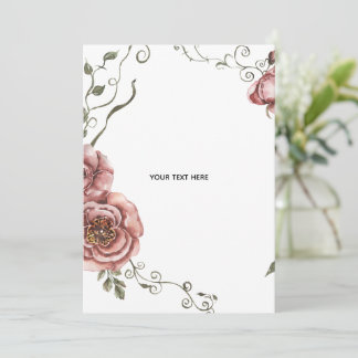 Create Your Own floral Invitation