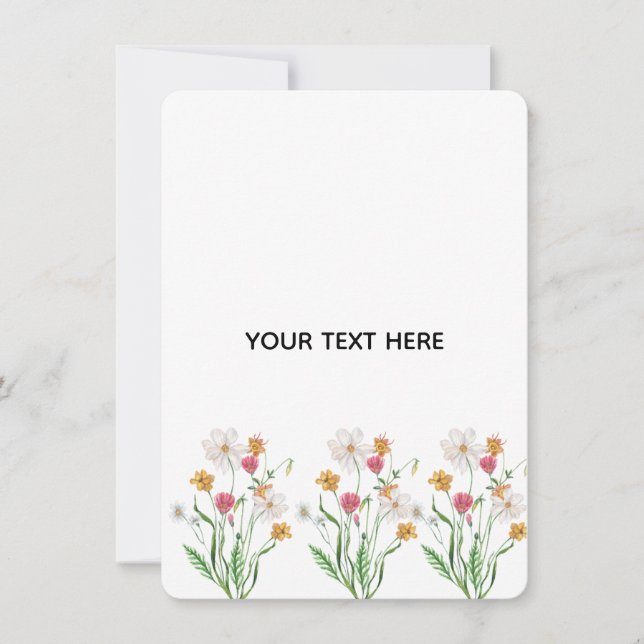 Create Your Own Floral  Invitation (Front)