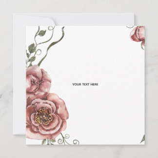 Create Your Own floral Invitation