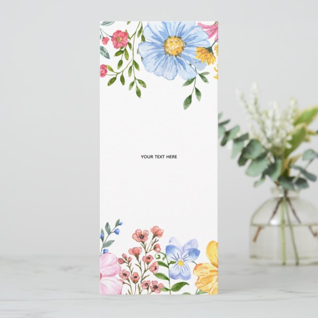 Create Your Own floral Invitation (Standing Front)