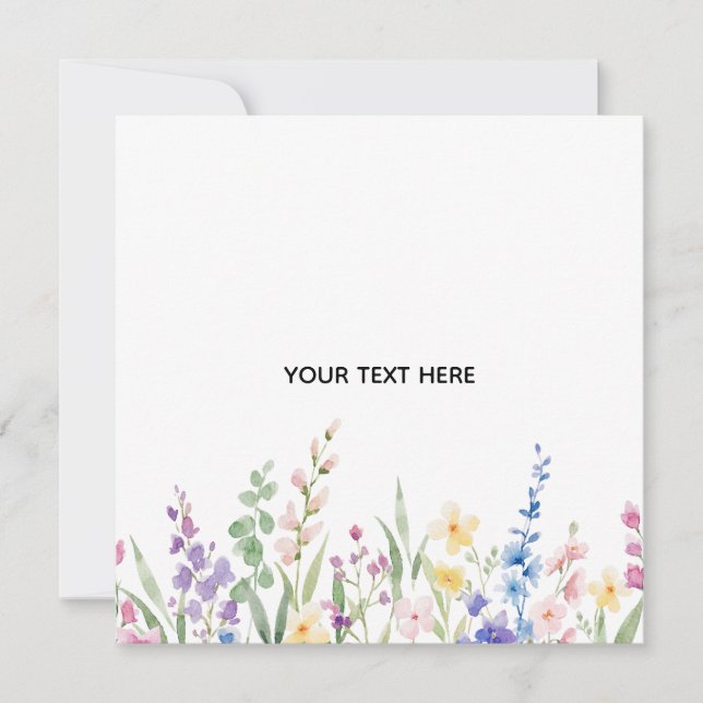 Create Your Own Floral Invitation (Front)