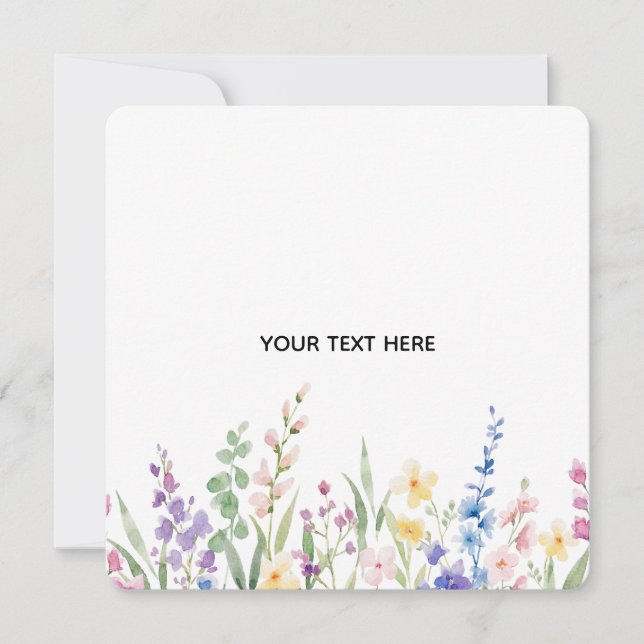Create Your Own Floral Invitation (Front)