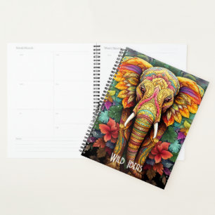 Create Your Own Floral Jungle Elephant Planner