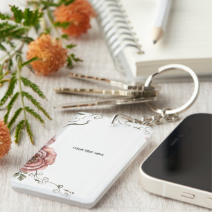 Create Your Own floral Key Ring