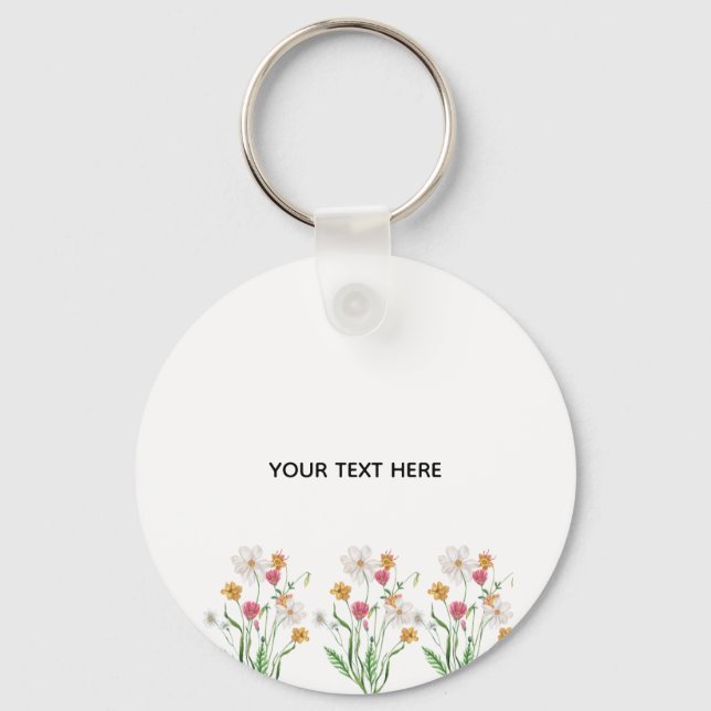 Create Your Own Floral  Key Ring (Front)