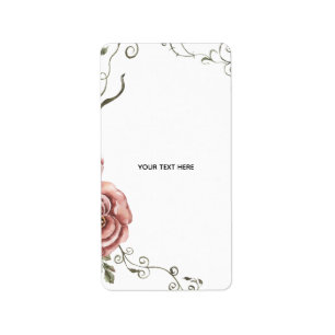 Create Your Own floral  Label