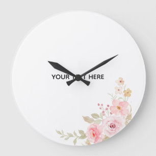 Create Your Own Floral Large Clock