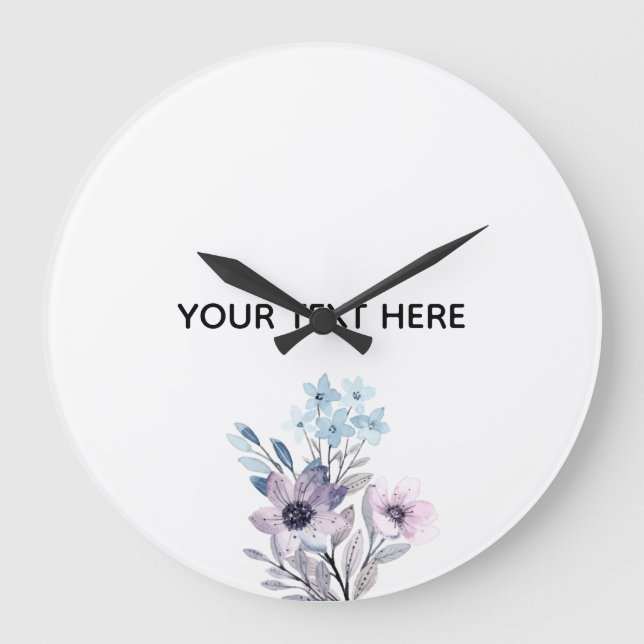 Create Your Own Floral  Large Clock (Front)