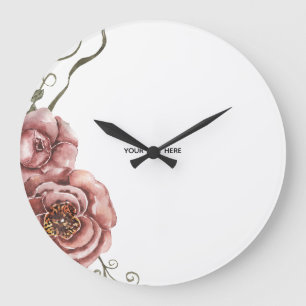 Create Your Own floral Large Clock