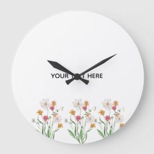 Create Your Own Floral Large Clock