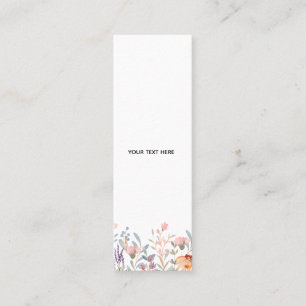 Create Your Own Floral Mini Business Card