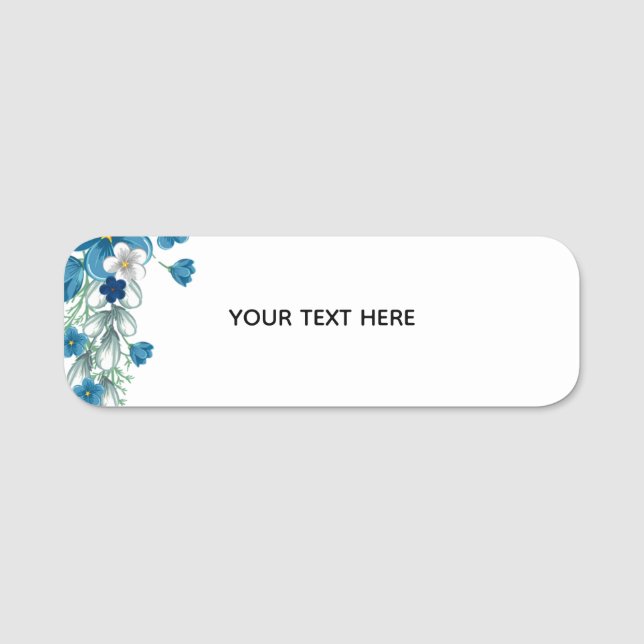 Create Your Own Floral Name Tag (Front)