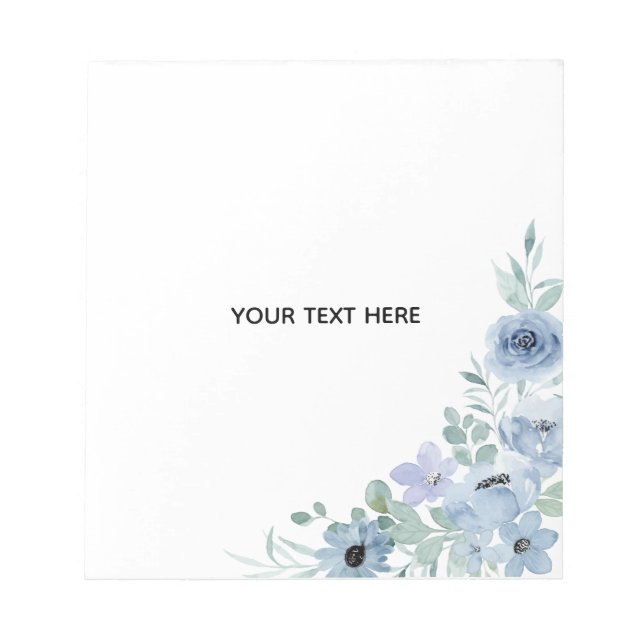 Create Your Own Floral  Notepad (Front)