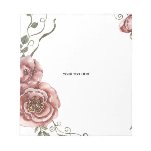Create Your Own floral Notepad