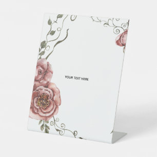 Create Your Own floral Pedestal Sign