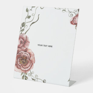 Create Your Own floral Pedestal Sign