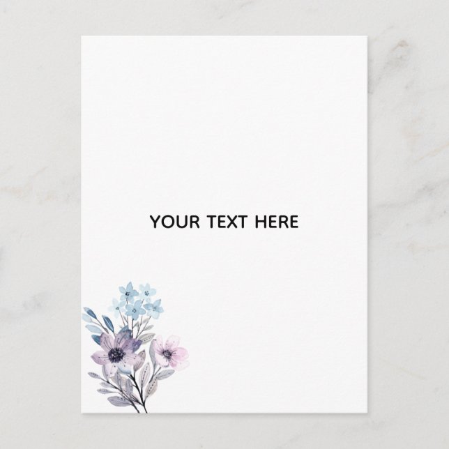 Create Your Own Floral  Postcard (Front)