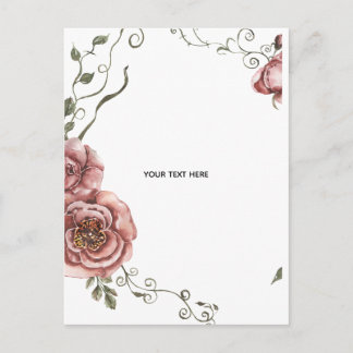 Create Your Own floral Postcard