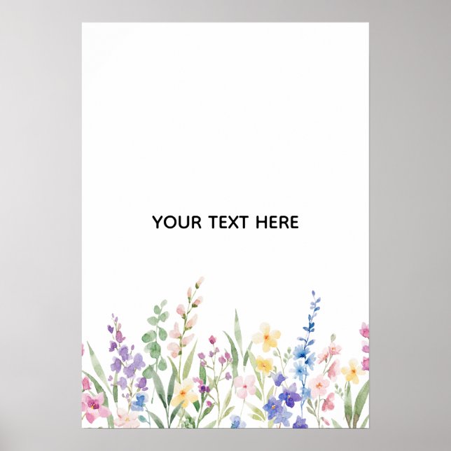 Create Your Own Floral  Poster (Front)